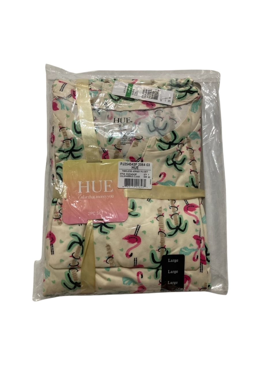 HUE Timeless Soft Jersey Winter Pajama Gift Set YELLOW L