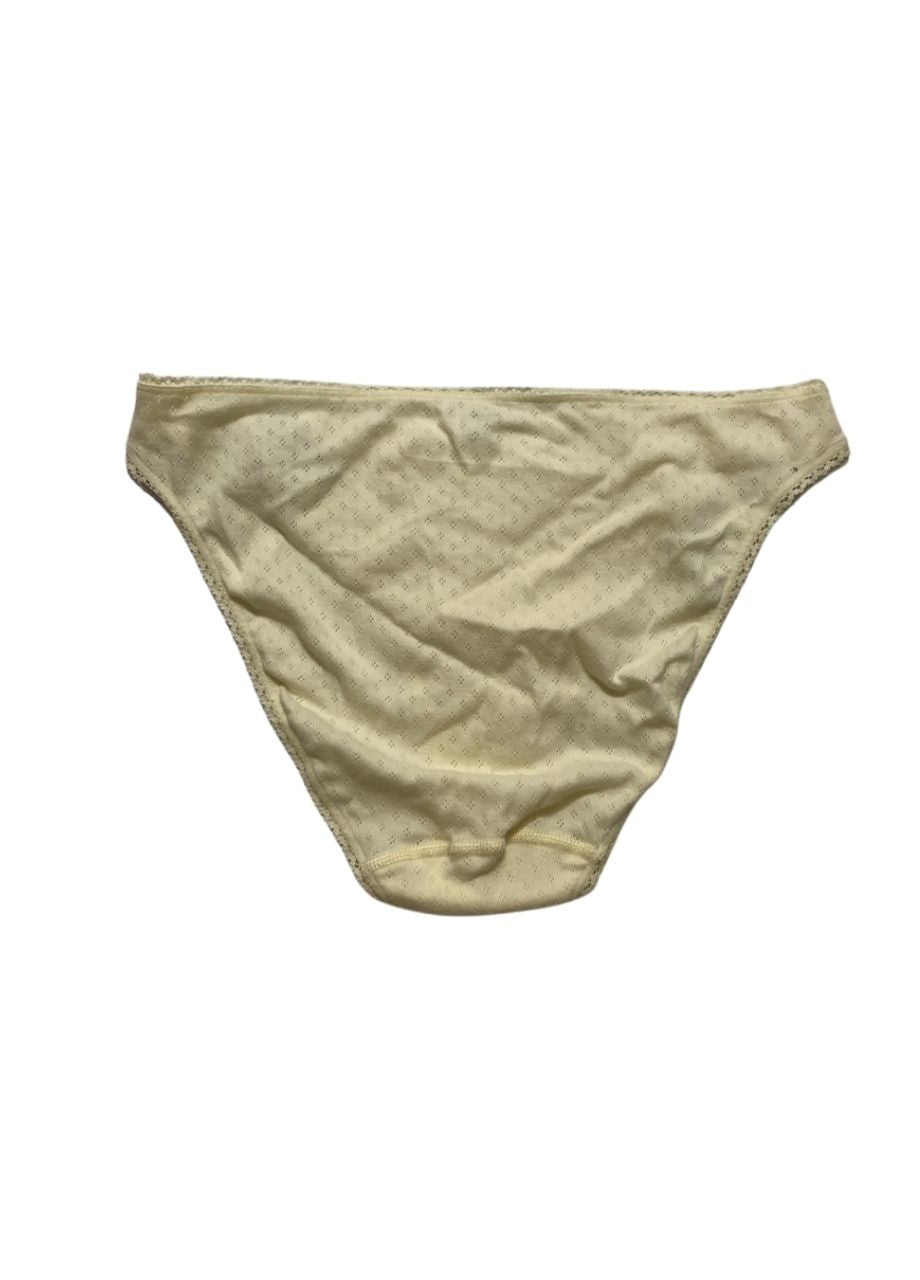 CHARTER CLUB Everyday Cotton Bikini Underwear LEMON ICY L