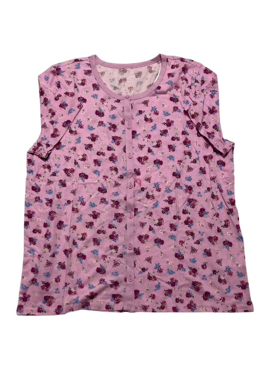 CHARTER CLUB Cotton Printed Cropped Pajamas Set ROSEBUD DITSY M