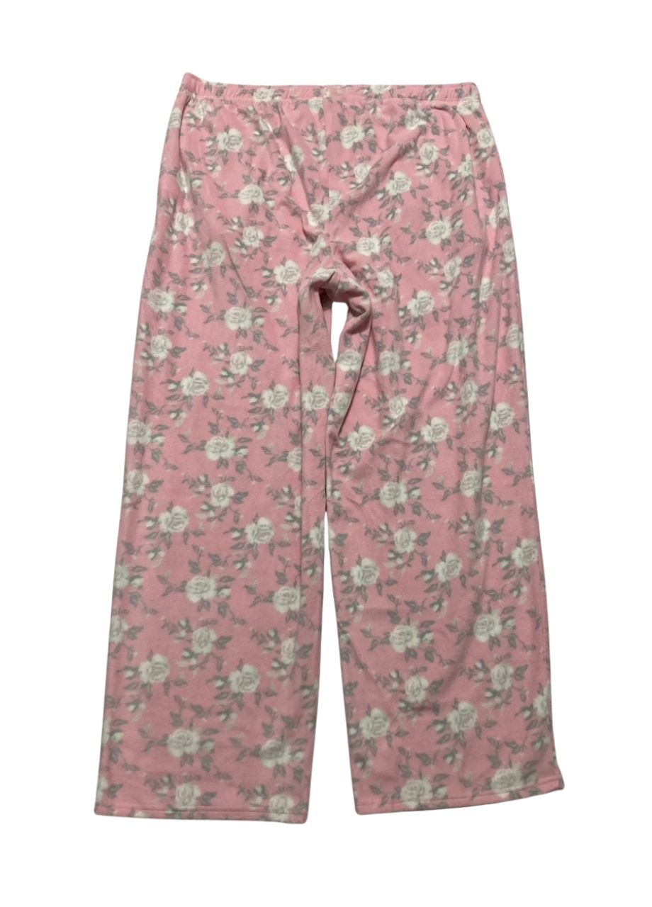CHARTER CLUB Printed Fleece Pajama Pants BLURRED ROSE XL