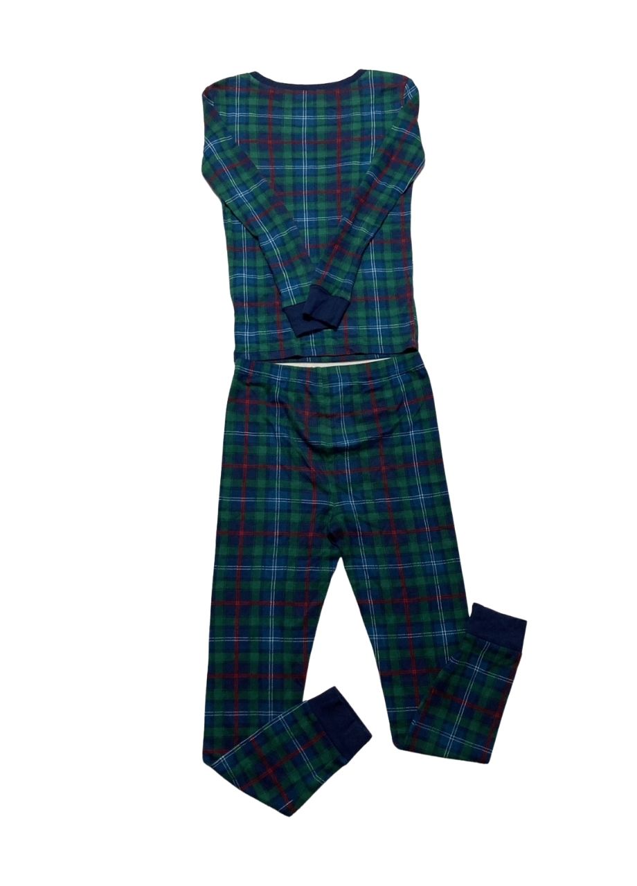 HOLIDAY LANE Family Christmas Long Sleeve Pajama kids GREEN 12
