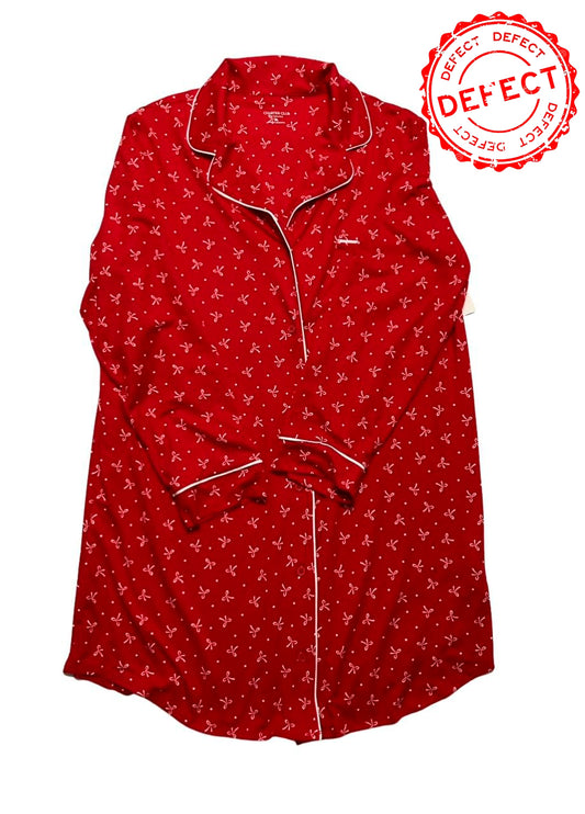 NWD CHARTER CLUB Super Soft Knit Sleep Shirt Nightgown RED XL