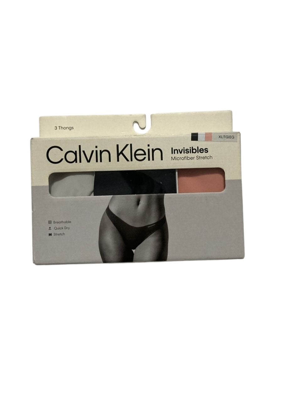 CALVIN KLEIN Invisibles Seamless Thong Panties ASSORTED XL