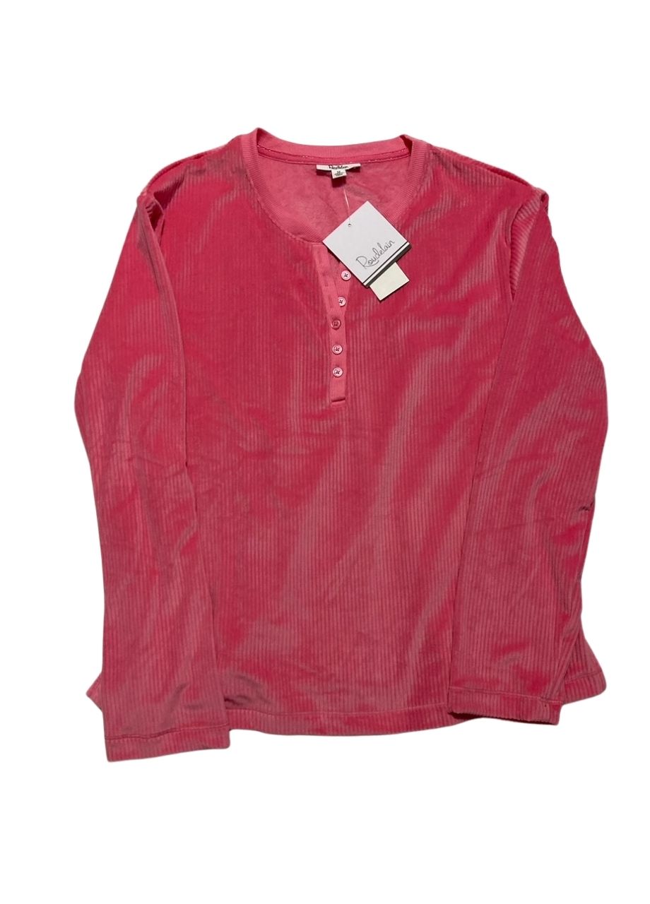 ROUDELAIN 2 Pc Stretch Fleece Sleepwear PINK M