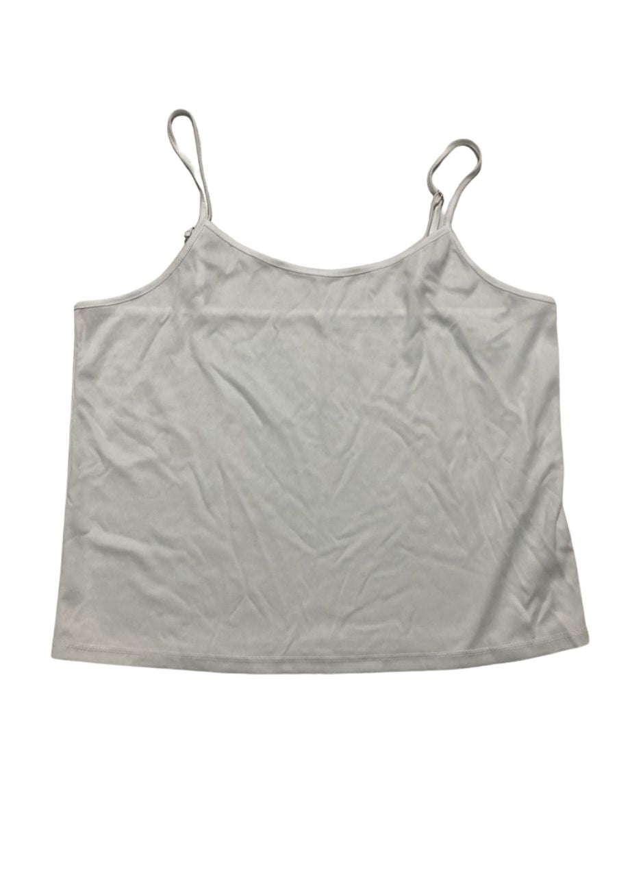 VINCE CAMUTO Crew Neck Flare SLV Cropped Blouse ULTRA WHITE L