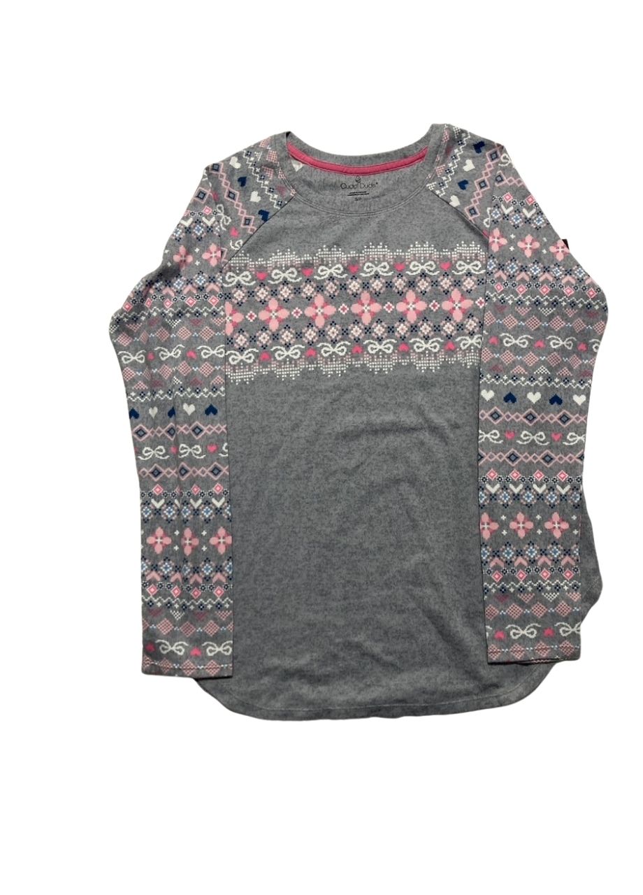 CUDDL DUDS Crew Neck Top and Joggers Pajama Set GRAY