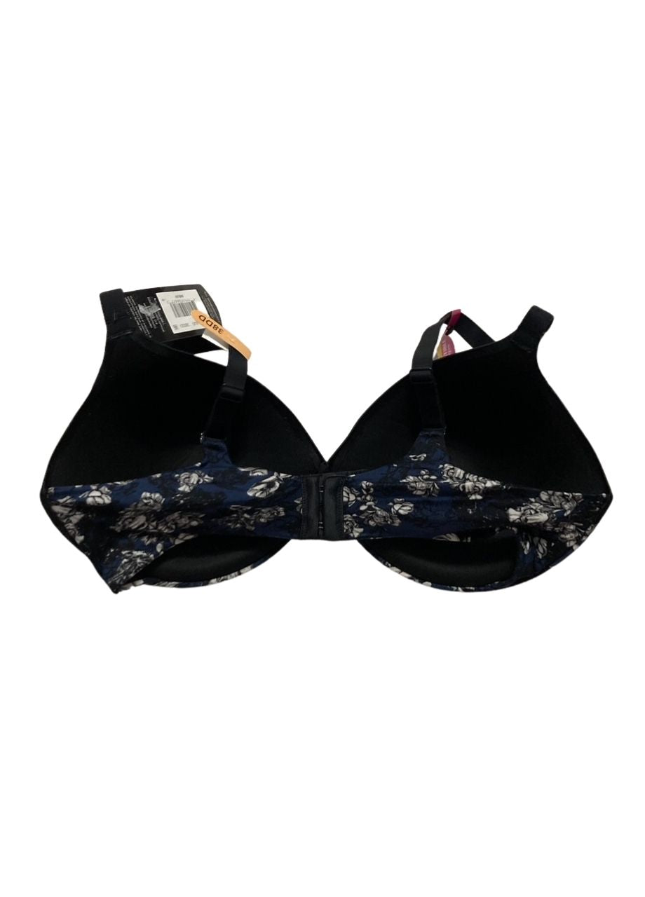MAIDENFORM Comfort Devotion Underwire Convertible T-shirt BLACK AND NAVY