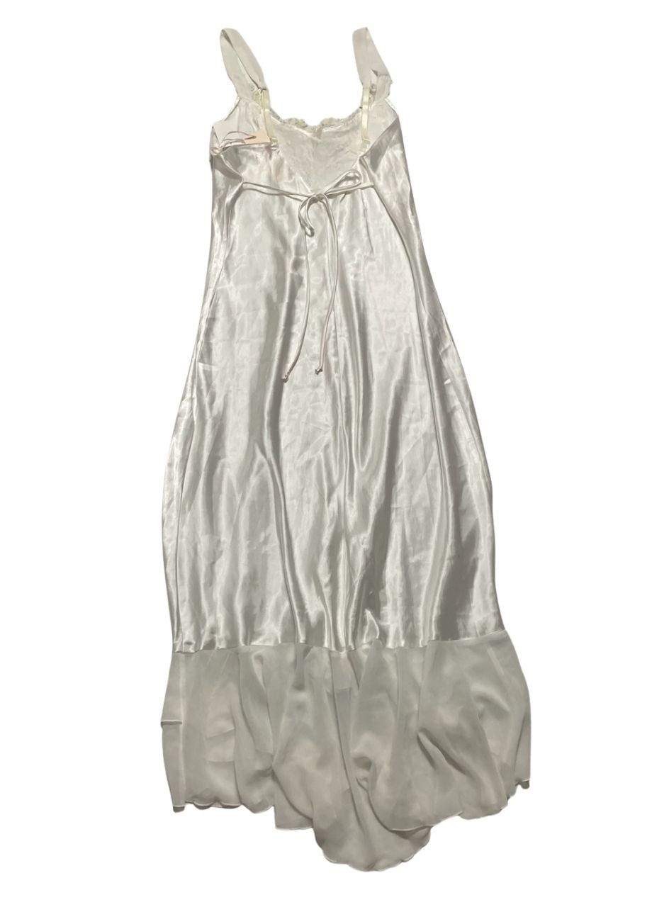 LINEA DONATELLA Long Nightown satin WHITE XL