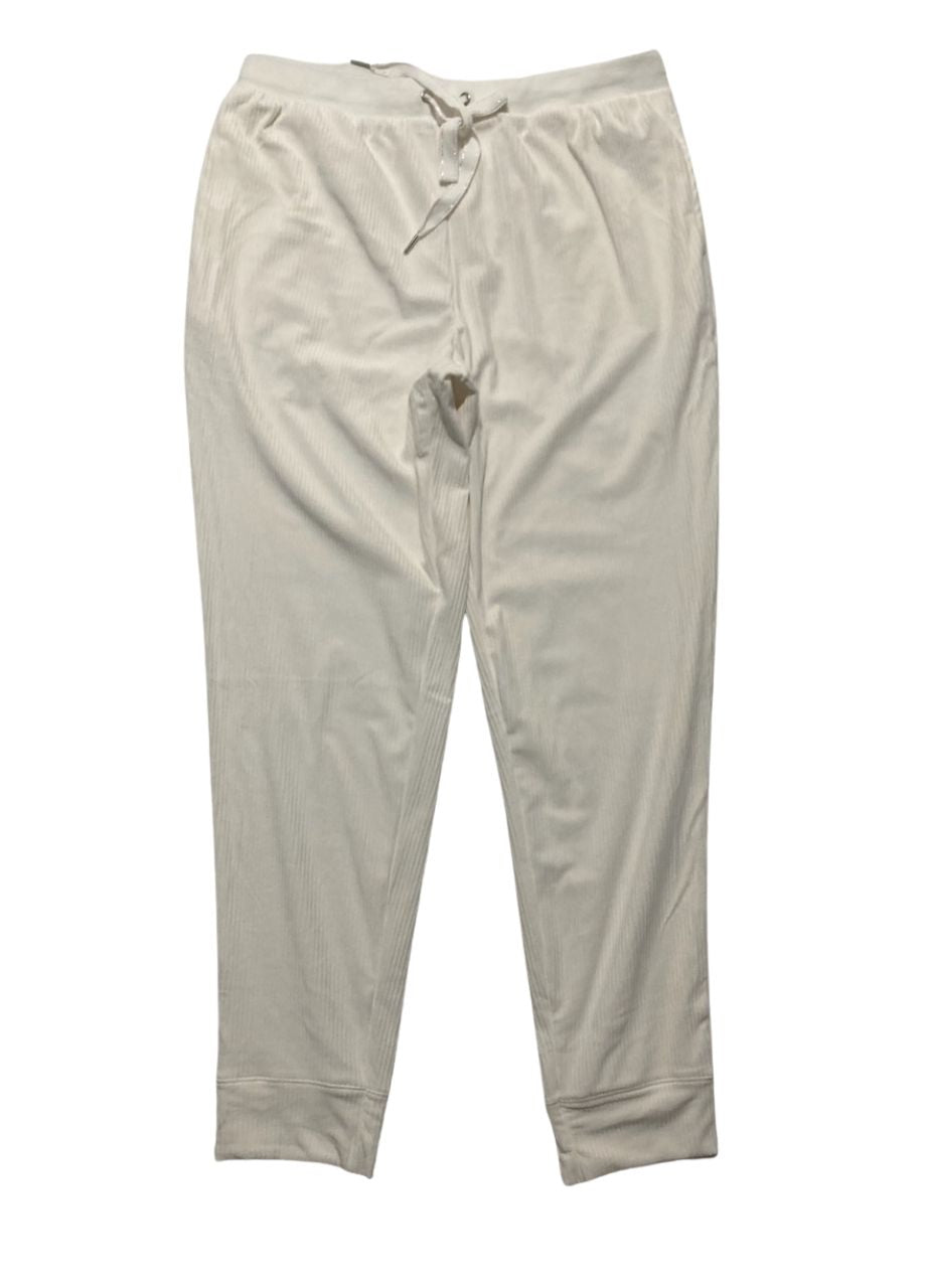 NWD ROUDELAIN 2-PC Rib Velour Pajama Set WHITE L
