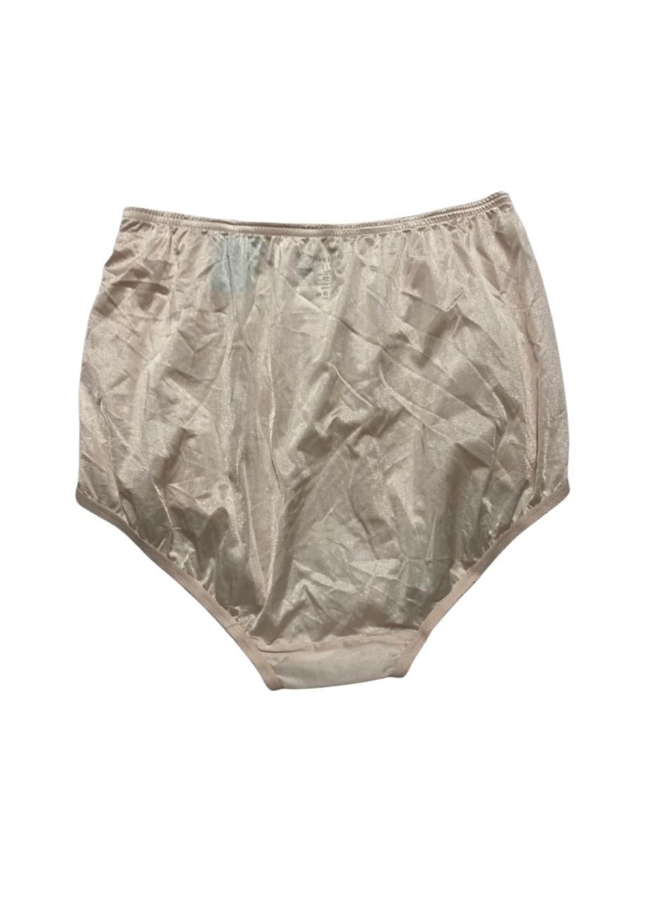 VANITY FAIR Perfectly Yours Traditional Nylon Brief Panties BEIGE L