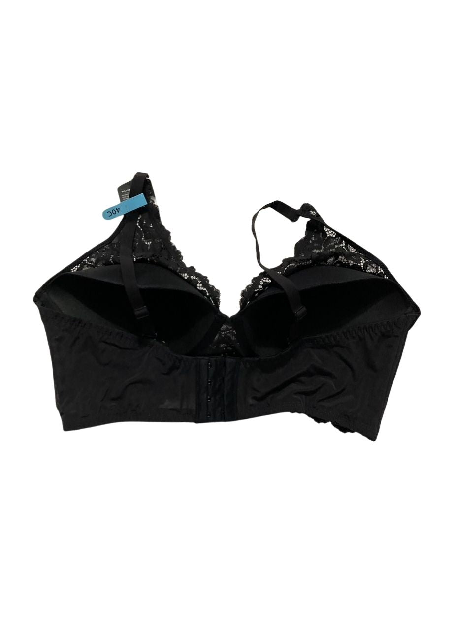 MAIDENFORM Lace Bralette, Padded Longline Bralettes BLACK 40C