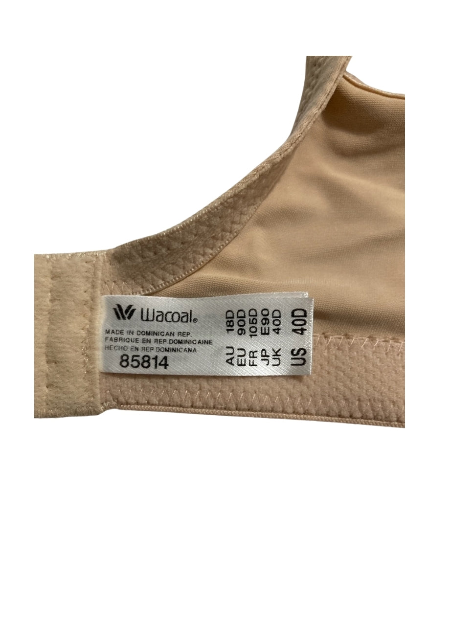 WACOAL Bodysuede Ultra Full Figure Seamless Underwire Bra SAND 40D