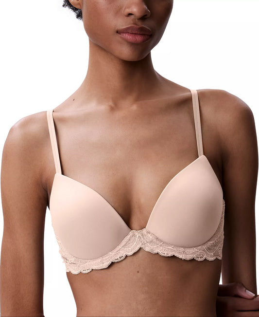 CALVIN KLEIN Sensual Stretch Lace Lift demi bra NUDE 34A