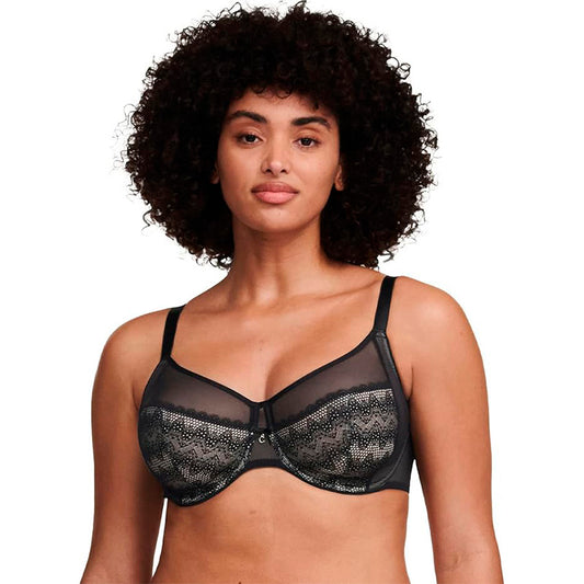 Chantelle Revele Moi Perfect Fit Underwire Bra Black 42E