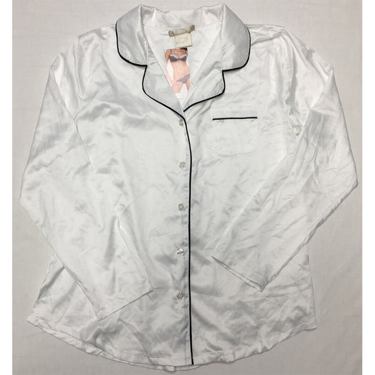 INK+IVY Notch Collar Only Pajama Top White M