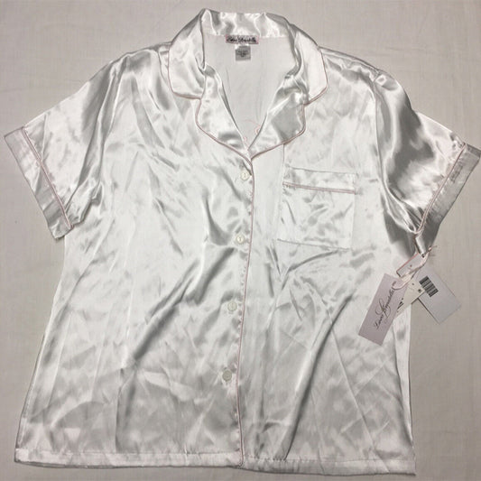 Linea Donatella Bride Embroidered Only Pajama Top Silver L