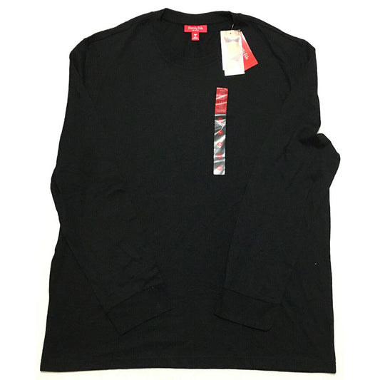 Family PJs Mens Christmas Holiday Only Pajama Top Black XL