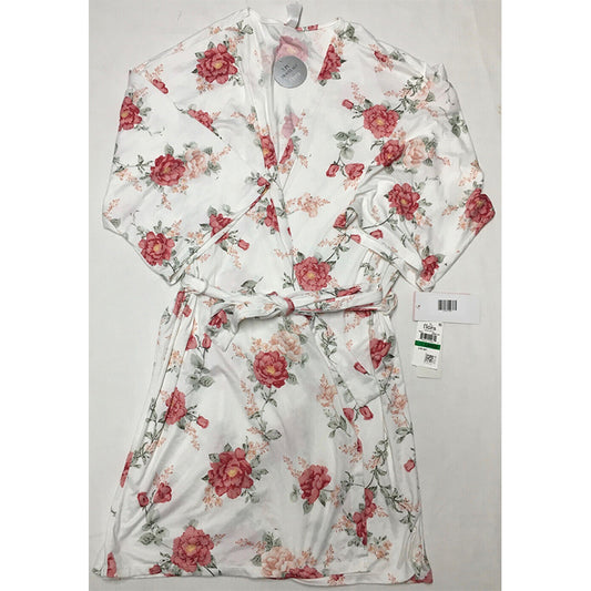 Flora Nikrooz Livia Ivory Wrap Robe Cami & Tap Pajama White L