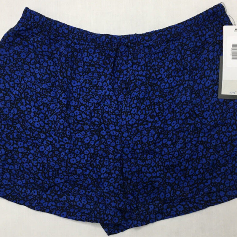 DKNY Printed Ruched Shorts Blue XL