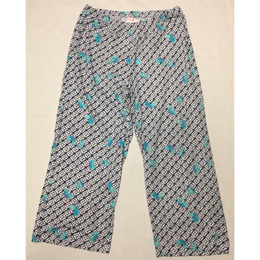 Hue Sleepwear Icy Margarita Only Pajama Pants White And Blue S