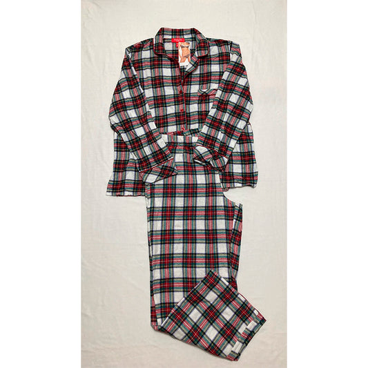 Family Pj Set 2 Piece Top & Pants Plaid Multicolor L