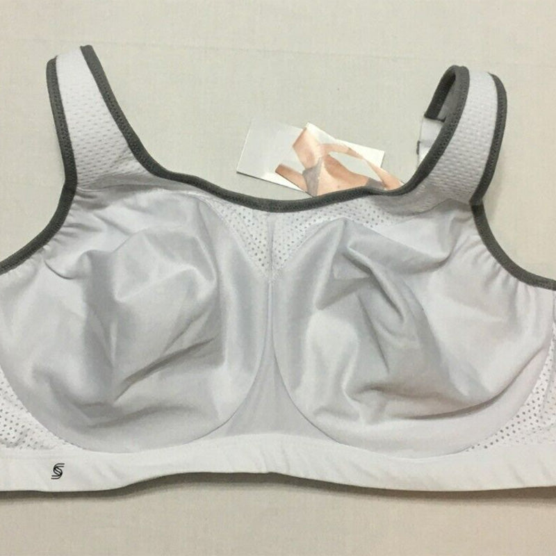 Glamorise Hi-Impact Sports Bra Underwire White 46C