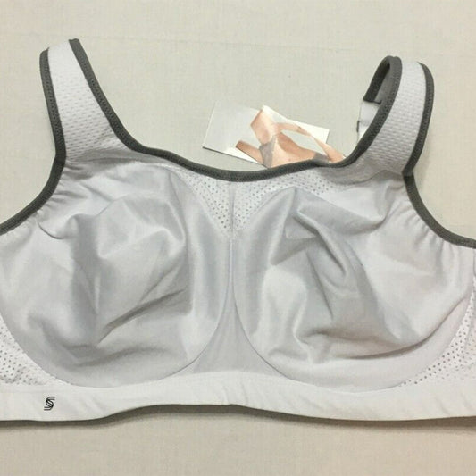 Glamorise Hi-Impact Sports Bra Underwire White 46C