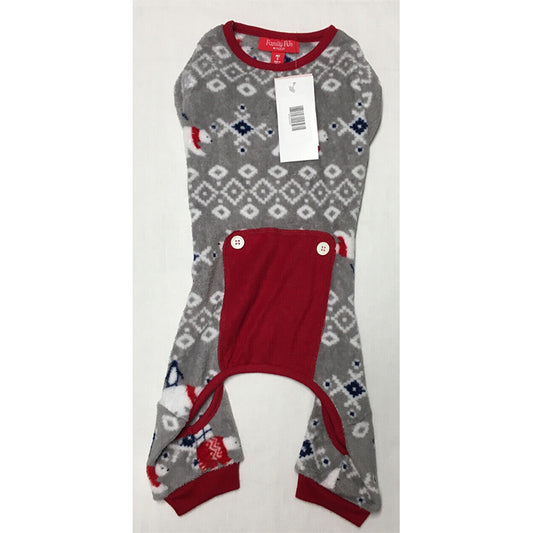 Family Pajamas Matching Fairisle Pet Gray S