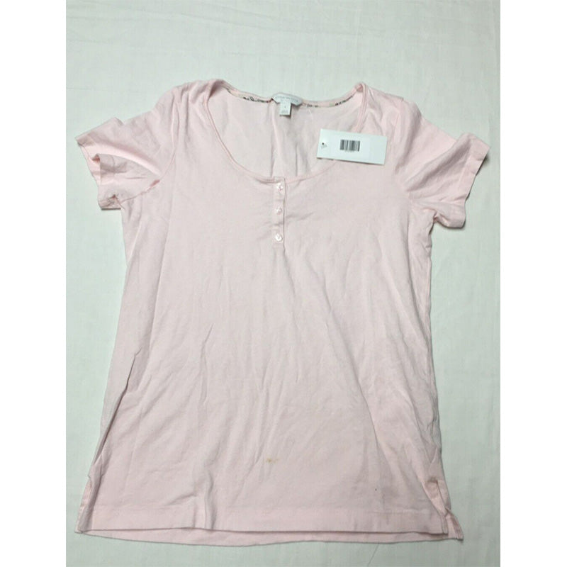 NWD Charter Club V-Neck Cotton Pajama Top Pink S