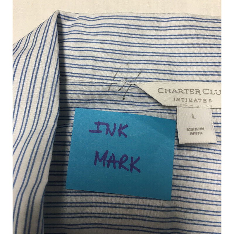 NWD Charter Club Notched Collar Top & Capris Pajama Set Blue L