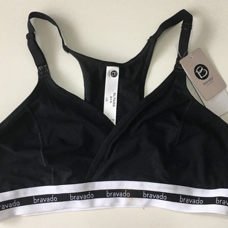 NWD Bravado! Designs Sustainable Maternity & Nursing Bra Black XL