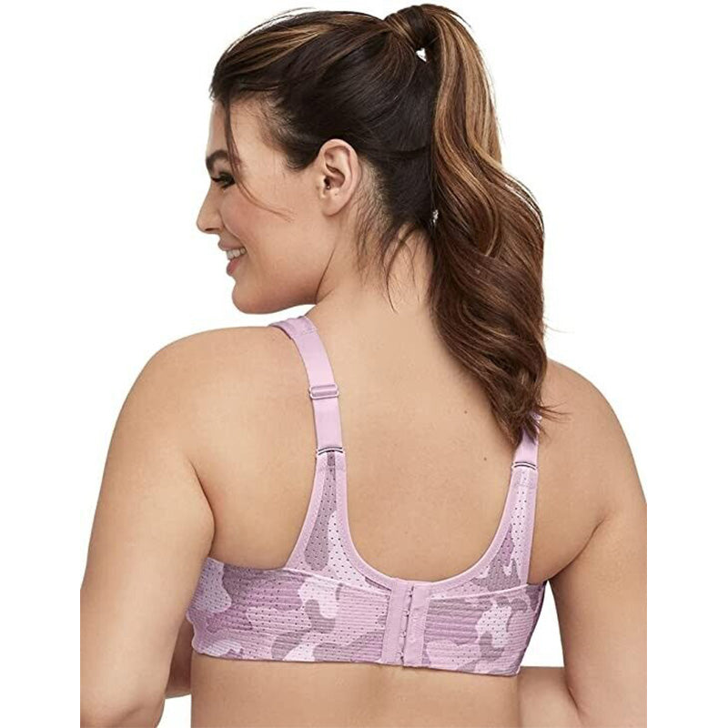 Glamorise Custom Control Sports Bra Wirefree Pink Print 44C