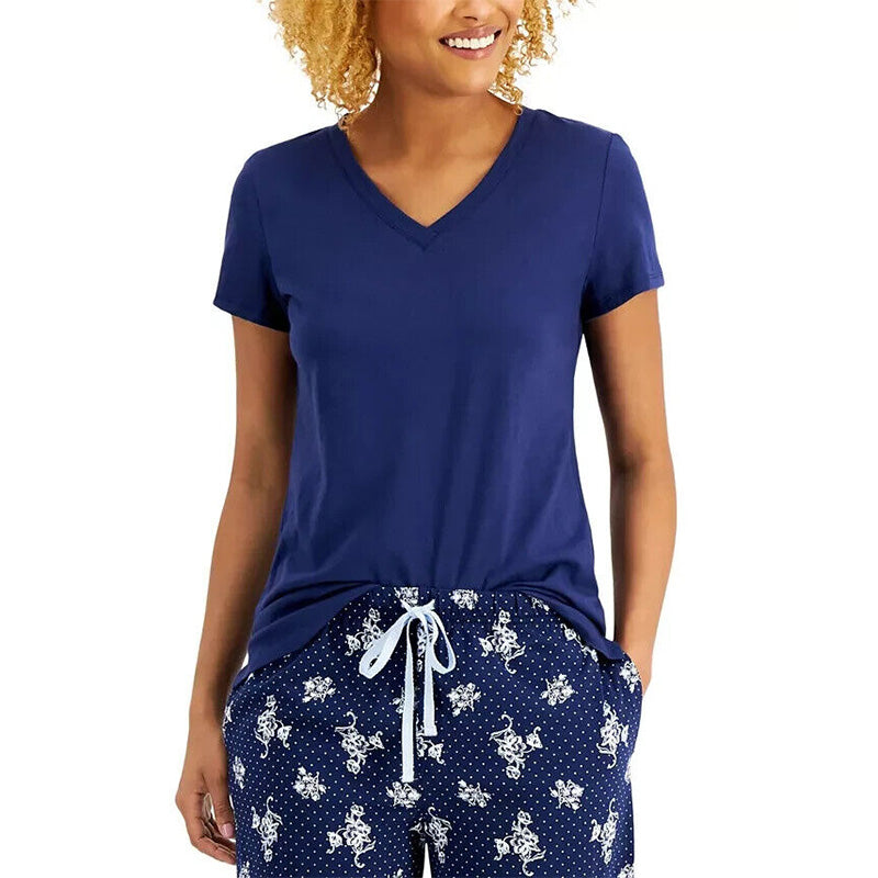 NWD Charter Club V-Neck Pajama Top Navy M