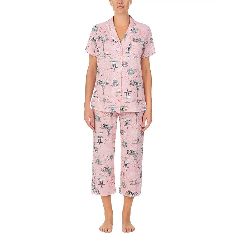 NWD Cuddl Duds Printed Pajama Set Pink L