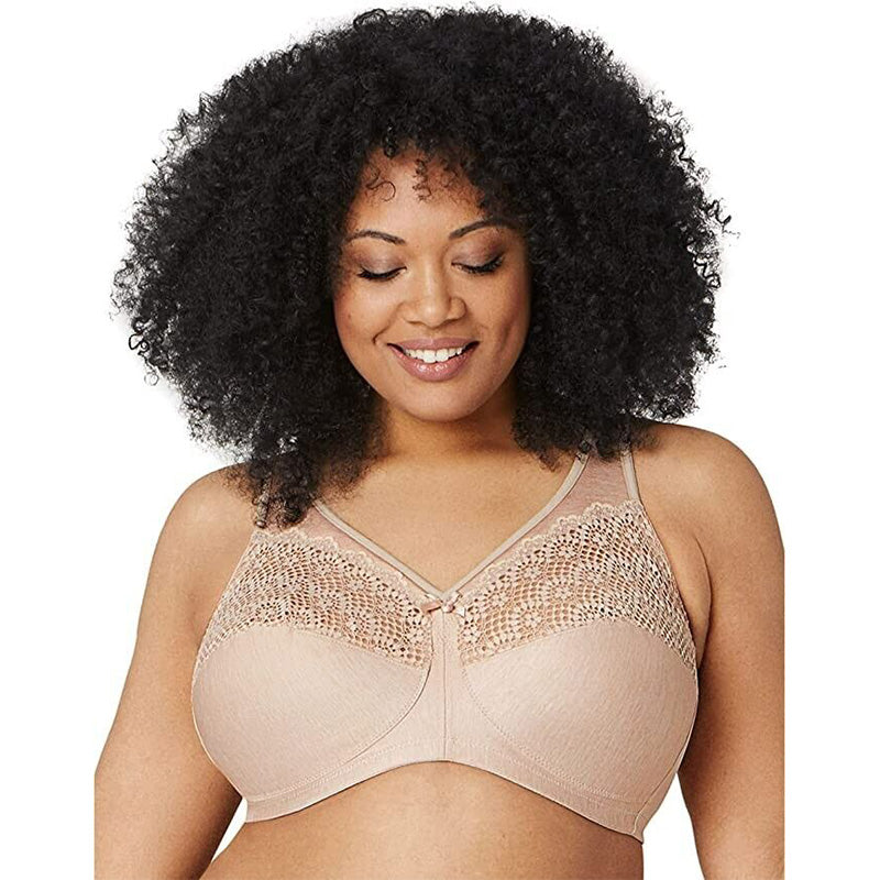 Glamorise Full Figure Moisture Control Wirefree Cafe 38C