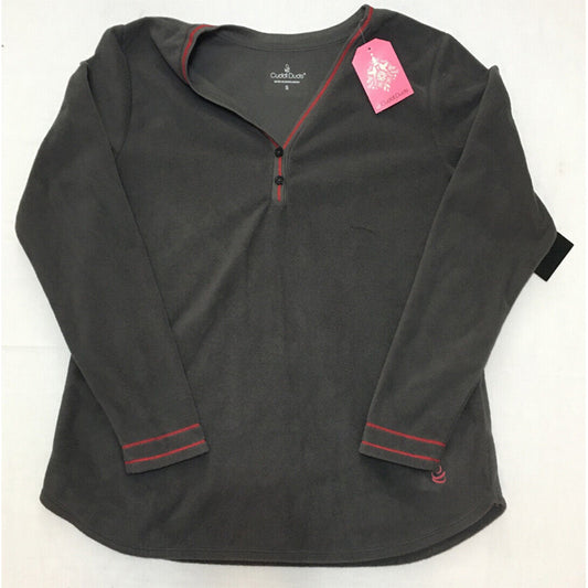 Cuddl Duds Henley Only Top Pajama Gray S