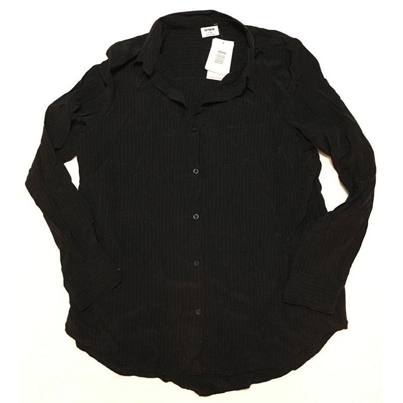 Cotton On Chemise Long Sleeves Black L