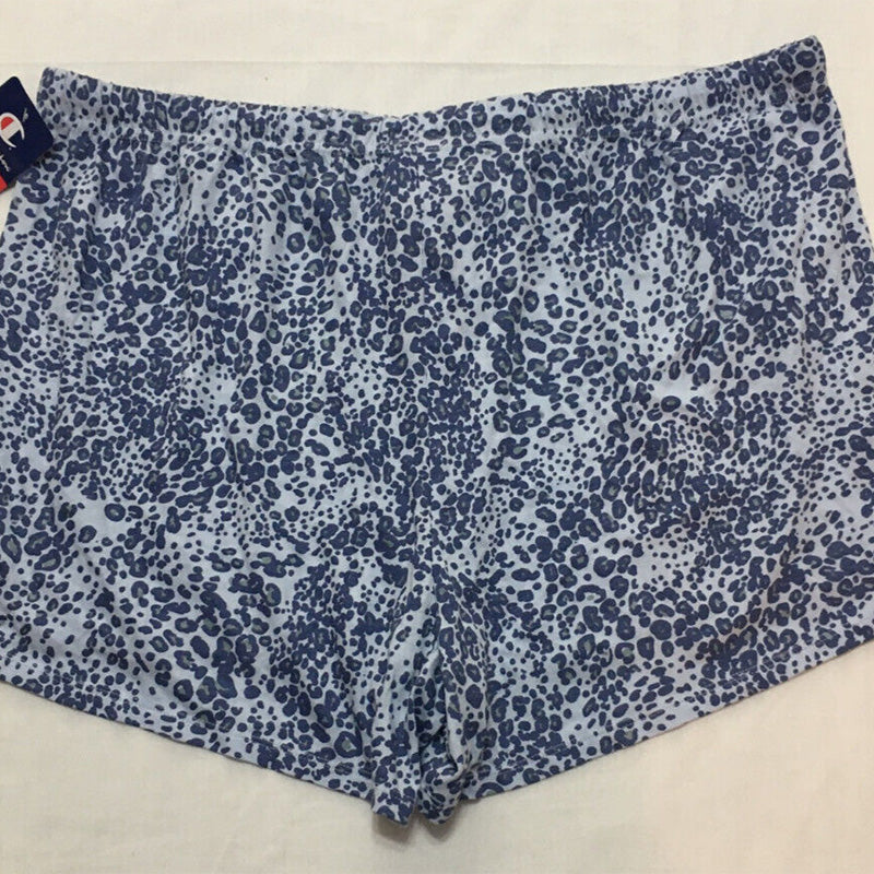 Champion Authentic Athletic Wear Shorts Animal Print Blue XL