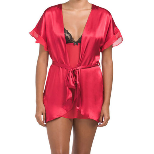 Linea Donatella Robe Lingerie Red M