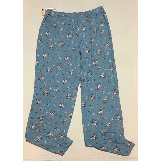 Unbranded Blue Floral Only Pajama Pants Lounge Pants Blue M