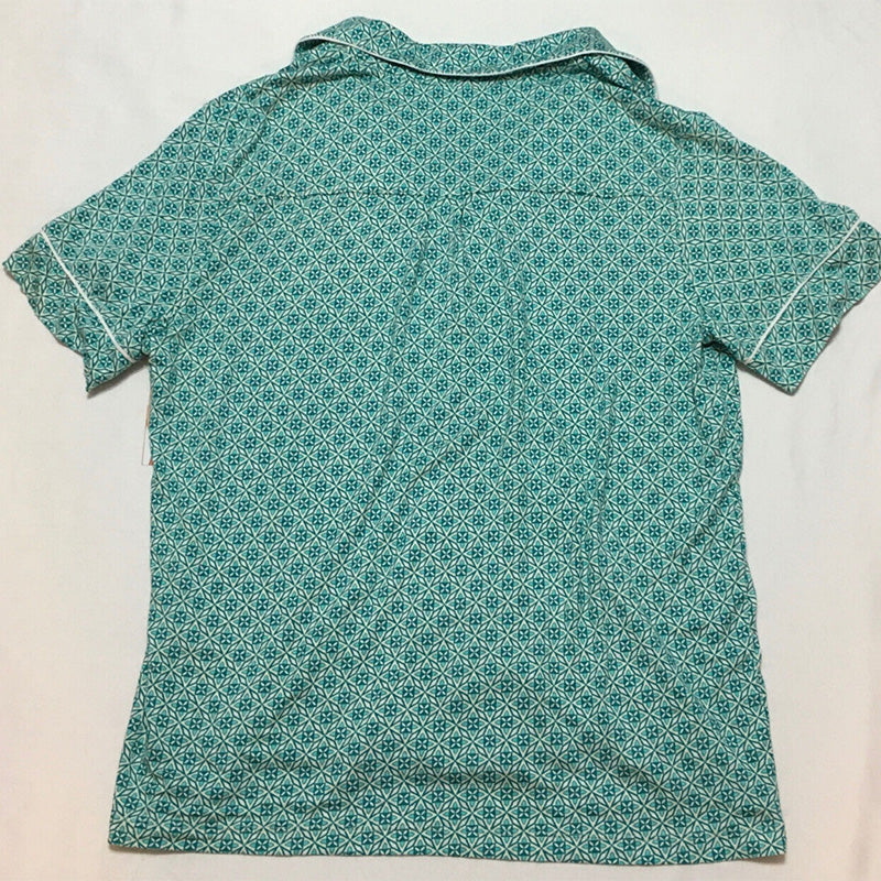 Unbranded Women's Notch Collar Only Pajama Top Aqua M