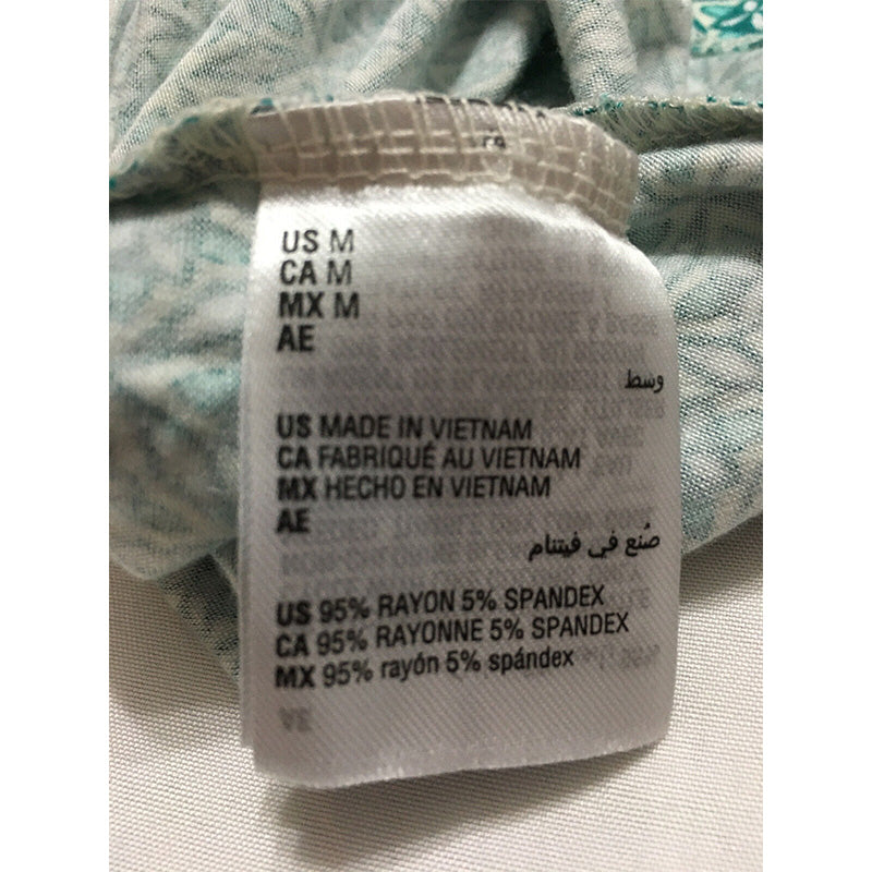 Unbranded Women's Notch Collar Only Pajama Top Aqua M