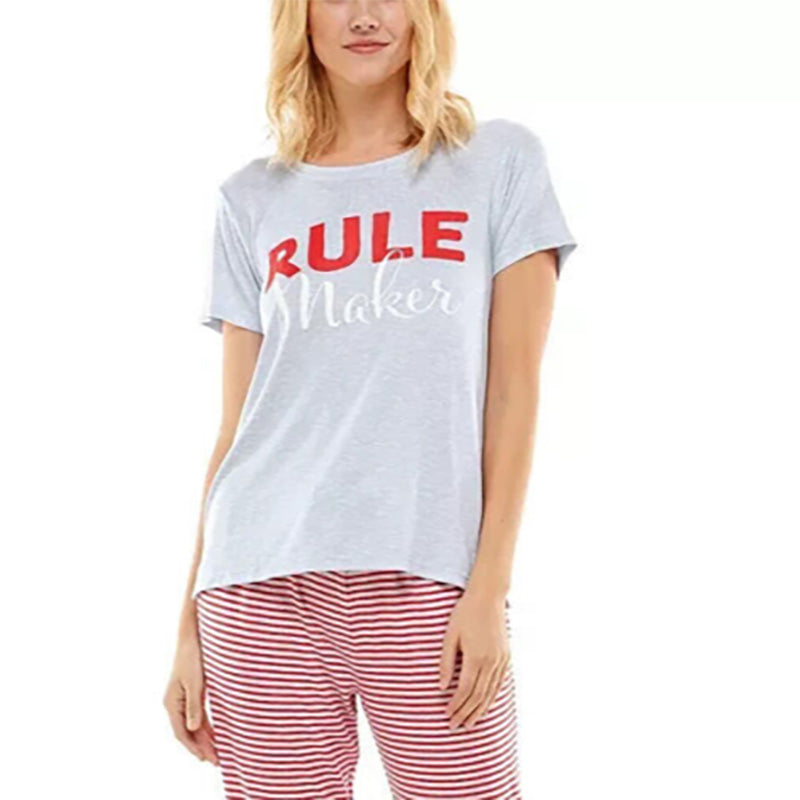 Roudelain Luxe T-Shirt Pajama Top Grey S