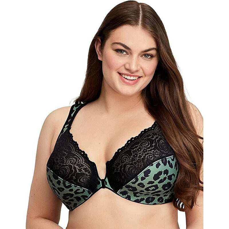 Glamorise Plus Size Wonderwire Leopard 34H