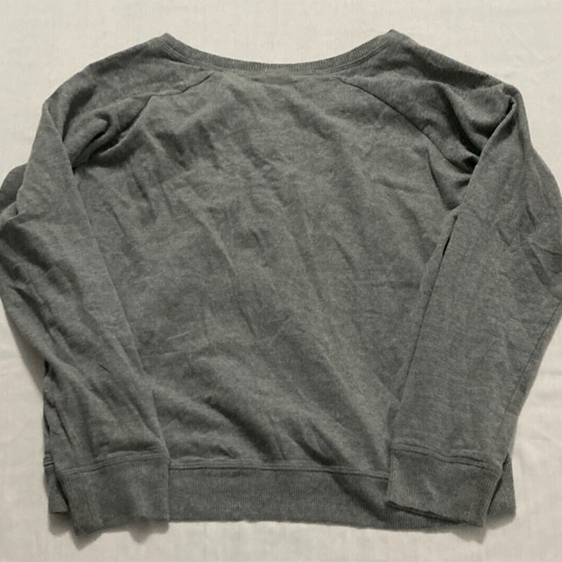 Jenni Women's Long Sleeve Pajama Top Gray M