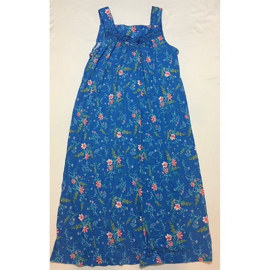 Charter Club Pajama Dress Blue Floral S