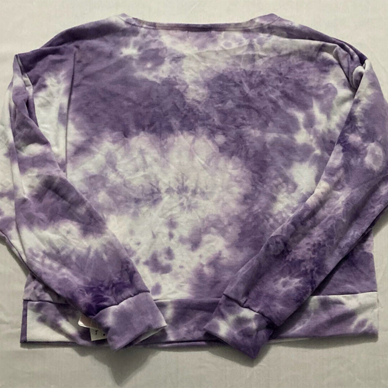 Jenni Women's Tie-Dyed Loungewear Top Purple S