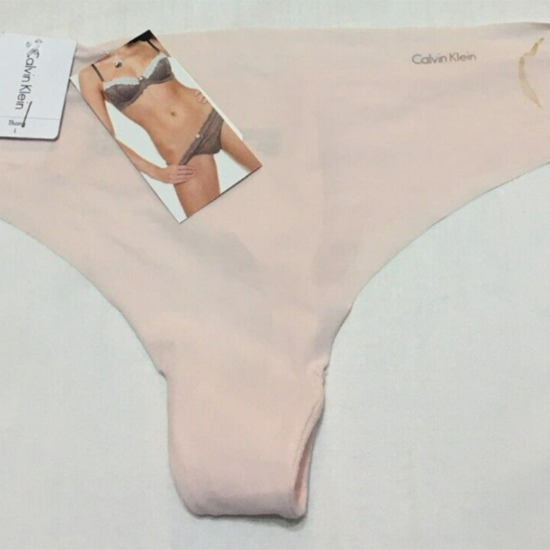 NWD Calvin Klein Invisibles Thong Panty Pink L