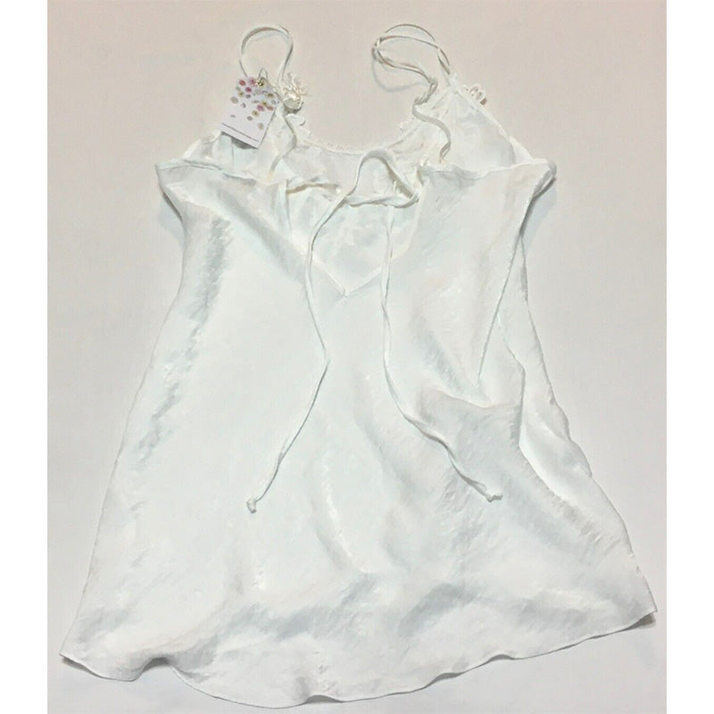 NWD Magnolia Lace Trim Satin Chemise White L