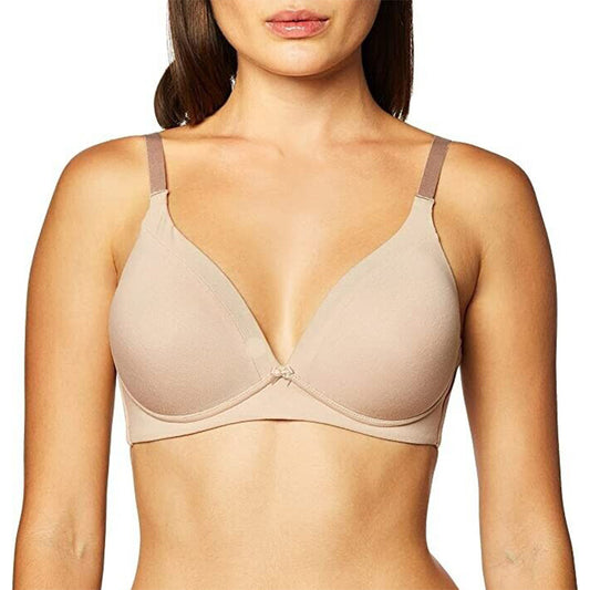 Warner's Invisible Bliss Cotton Comfort Wireless Lift T-Shirt Bra Beige 34B